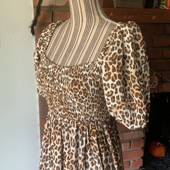NWT Faithfull the Brand Ilaria Mini Dress Giorgio Animal Leopard Print Sz 2 - Picture 6 of 9